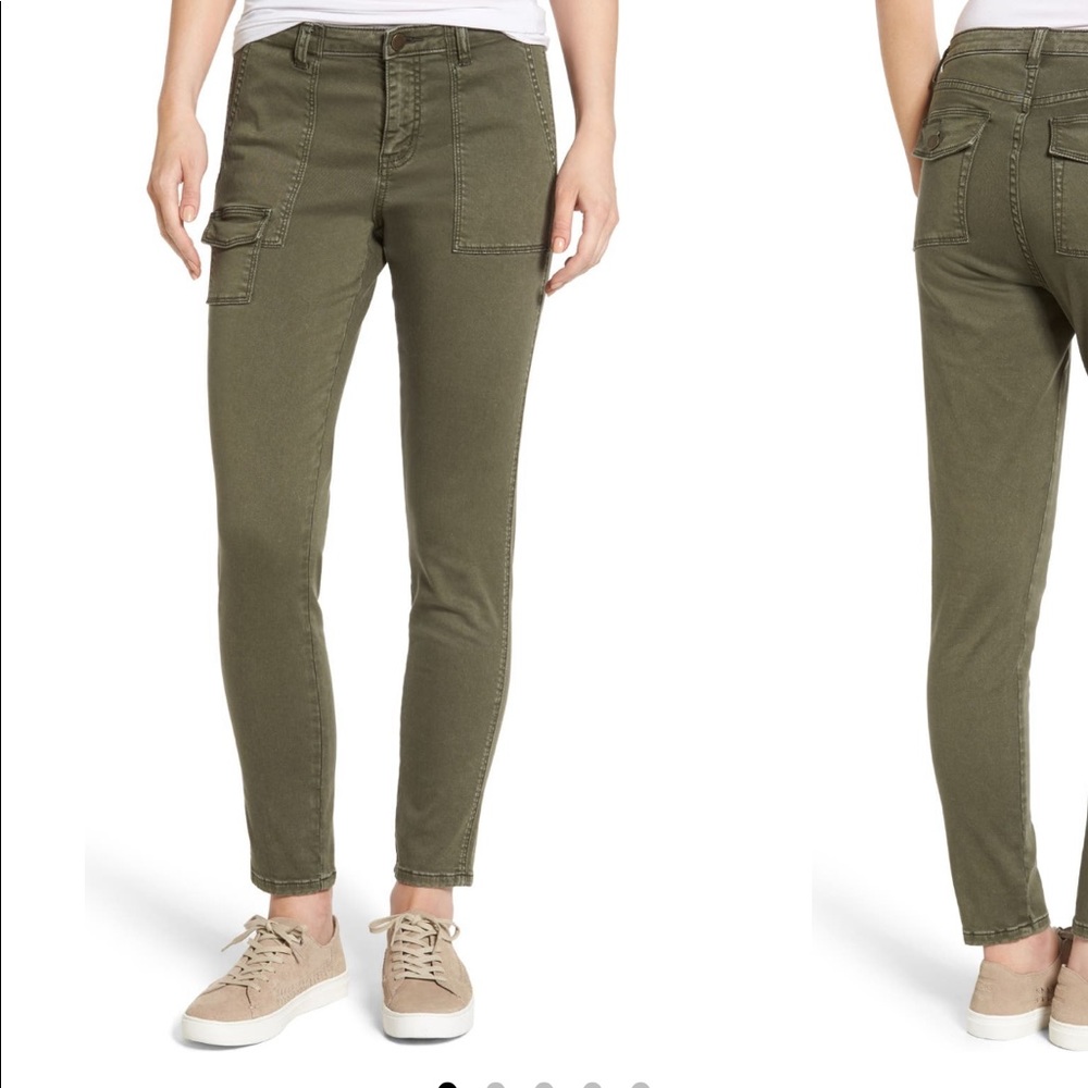 Caslon Nordstrom Slim Straight Olive Pants - Worn Once